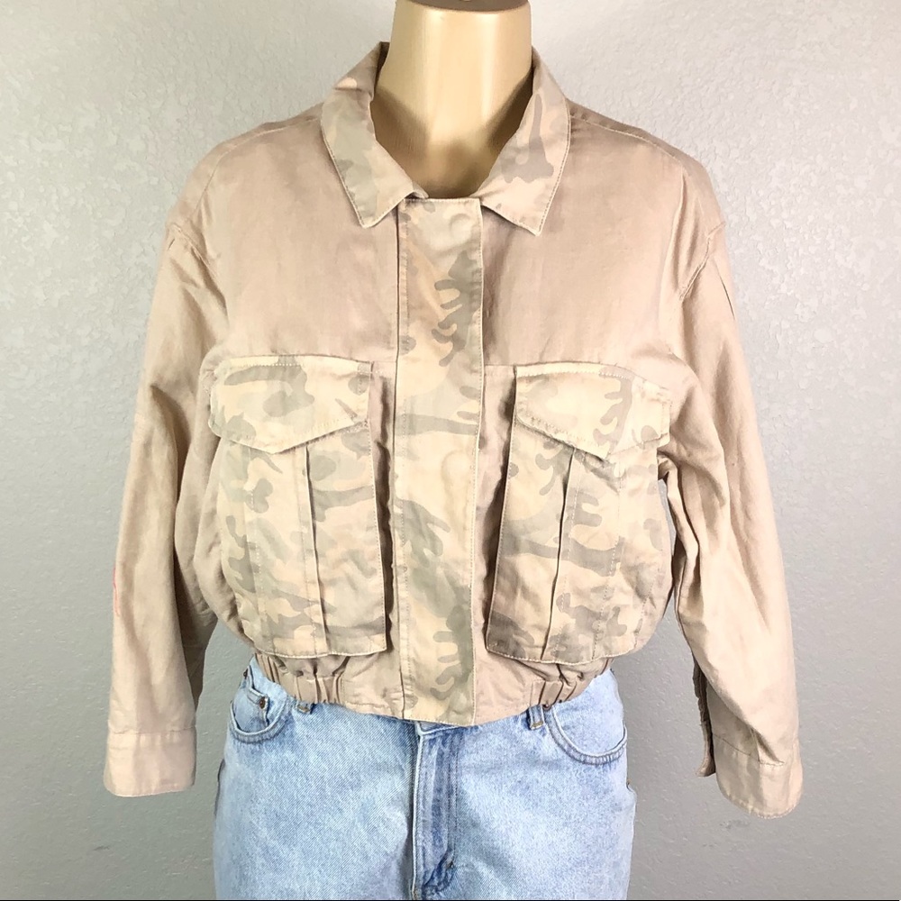 Anthropologie Hei Hei Cropped Camo Jacket - Picture 3 of 10